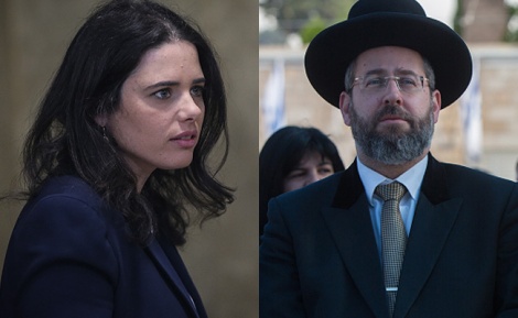 שקד ביקשה, והרב לאו ביטל את המלצת הרבנים