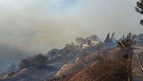 סכנה ממשית ליישוב נטף; תושבים פונו מבתיהם