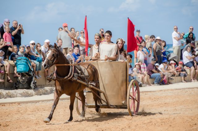 סוסים בהיפודרום גן לאומי קיסריה