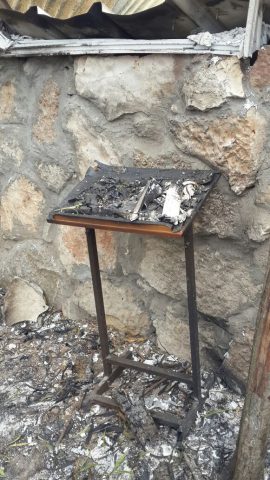 פורעים הציתו את בית המדרש של ישיבת חומש