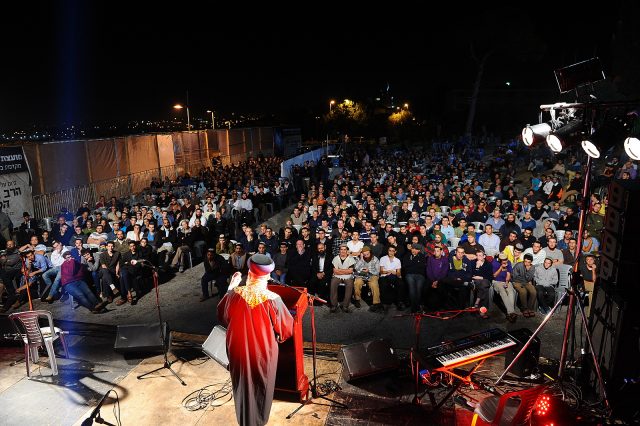 הראשון לציון הרב יצחק יוסף נושא דברים במשמר (מנדי הכטמן)