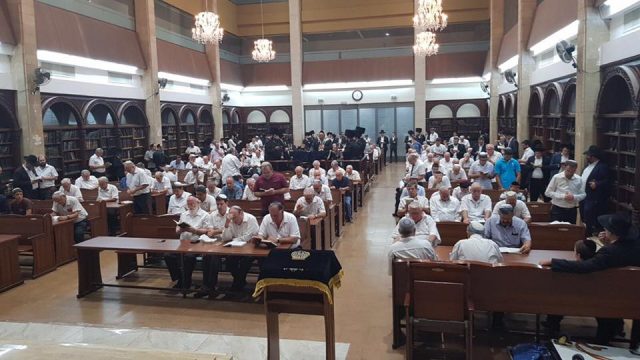 ראש עיריית חיפה וראשי הבית היהודי בסליחות