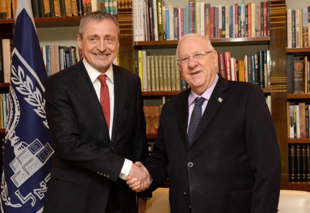 שר החוץ הצ'כי מרטין סטרופנקי עם נשיא המדינה ראובן ריבלין