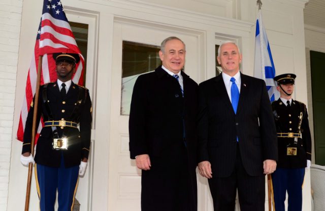 ייפגשו שוב בישראל. סגן נשיא ארה"ב מייק פנס עם ראש הממשלה נתניהו
