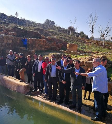 משה ליאון חנך את עין ח'ניה בנטיעות לט"ו בשבט