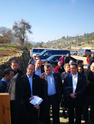 משה ליאון חנך את עין ח'ניה בנטיעות לט"ו בשבט