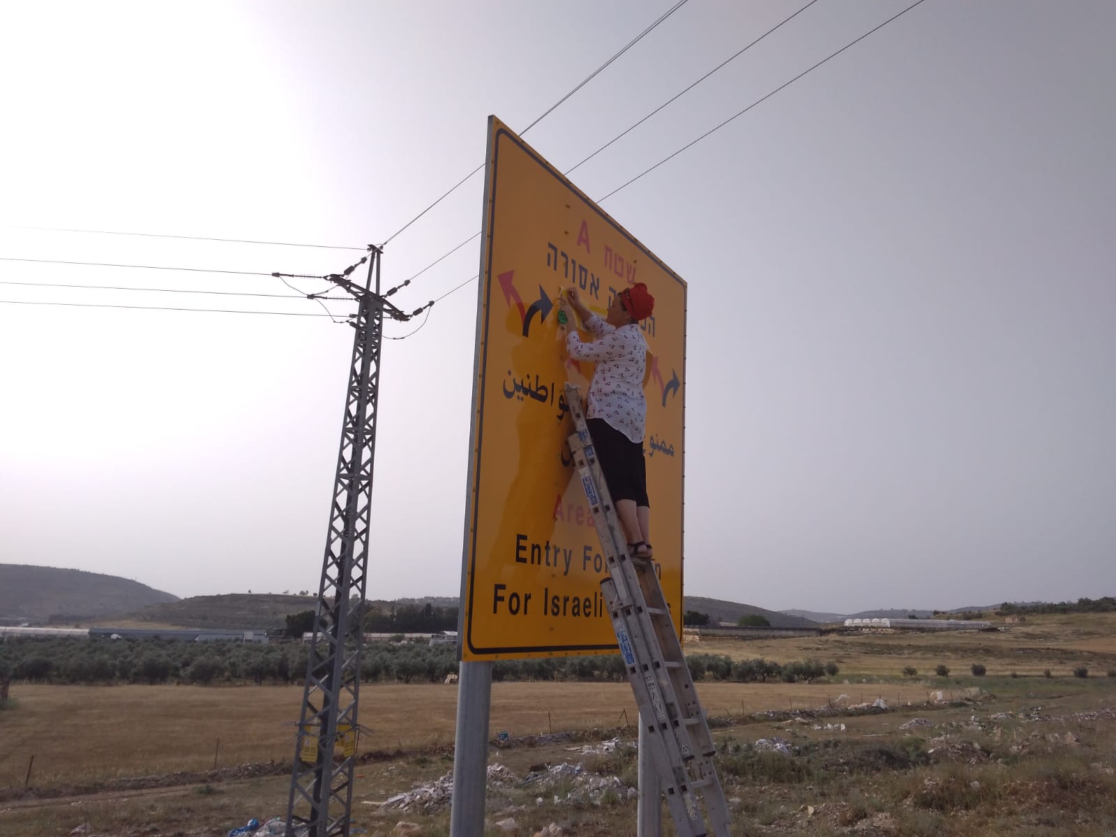 המתיישבת שנמאס לה מהשלטים המפלים ביו"ש