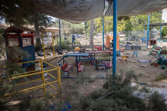 פגיעת הפצמ"ר בגן ילידם