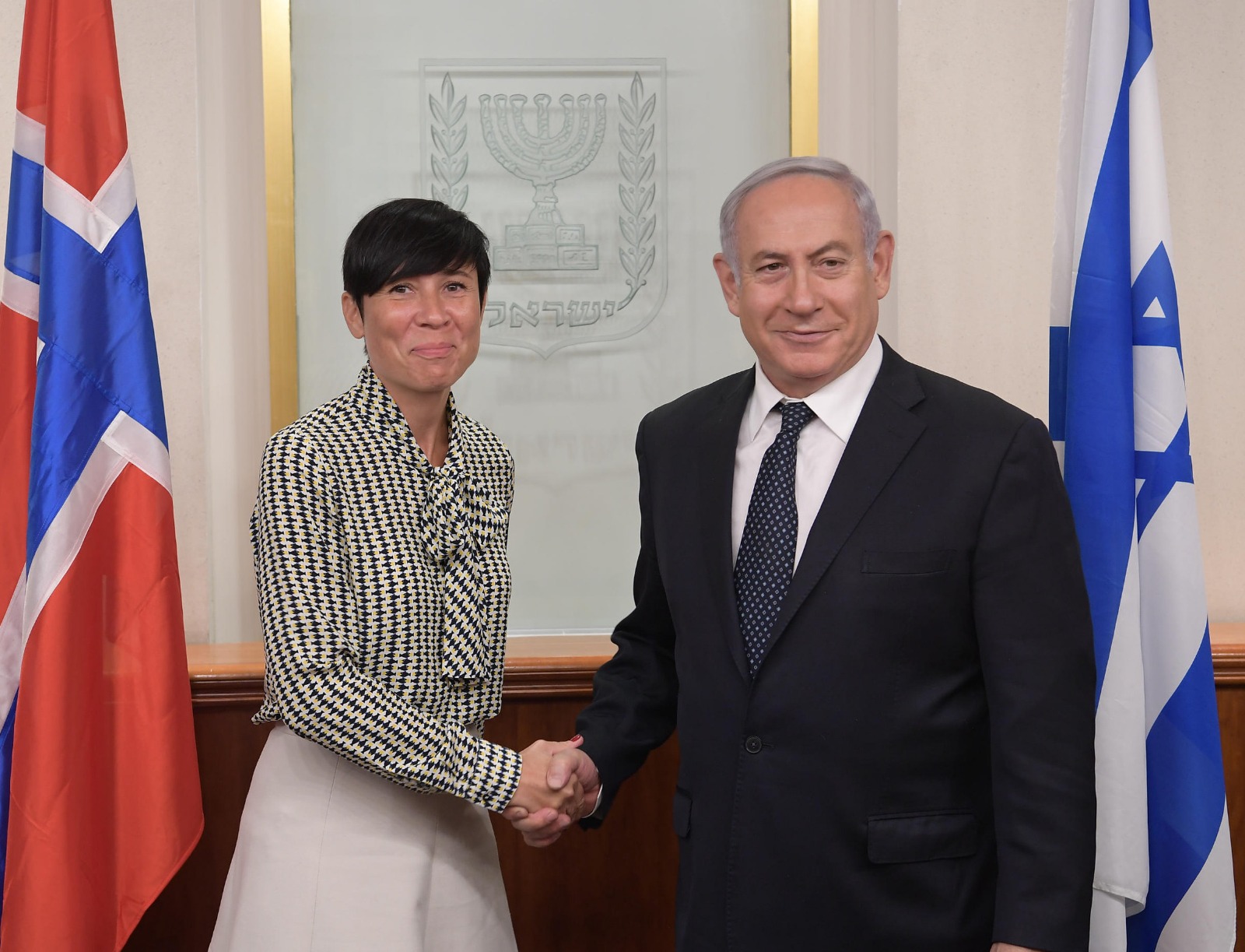 נתניהו נפגש עם שרת החוץ של נורבגיה