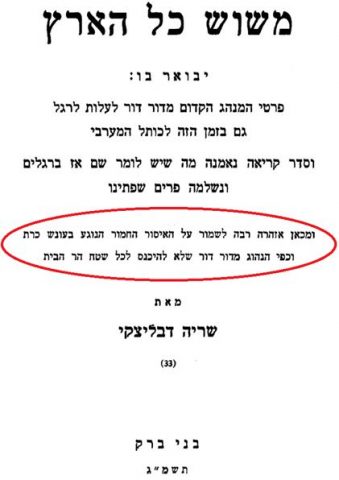 שער הספר 'משוש כל הארץ' שכתב הרב שריה דבליצקי זצ"ל
