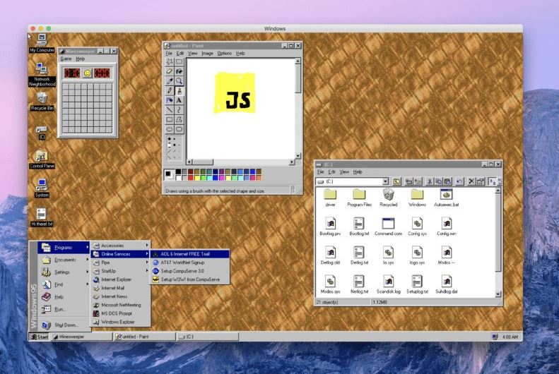 מערכת ההפעלה "ווינדוס 95" חוזרת כאפליקציה