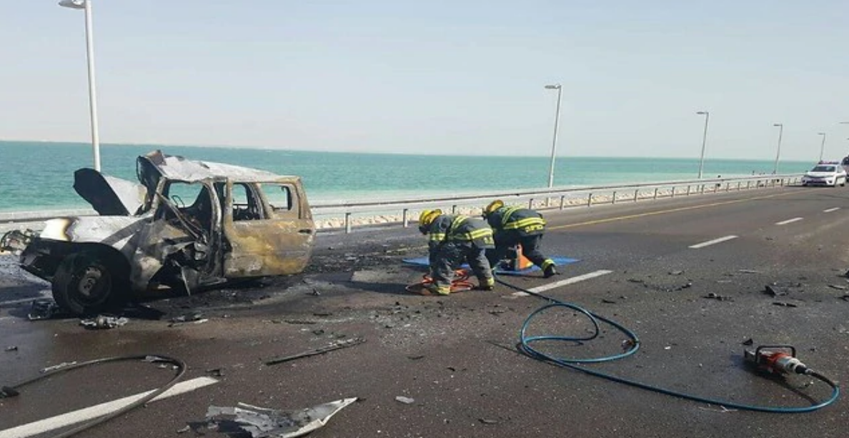 רגע לפני שיחזור התאונה: הנהג הפוגע התמוטט