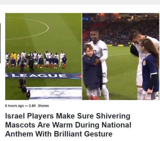 מאתר sportbible (צילום מסך): "מחווה מבריקה"