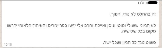 "המתיחות היא בין אורי לבצלאל, הגיע הזמן להיפרד"