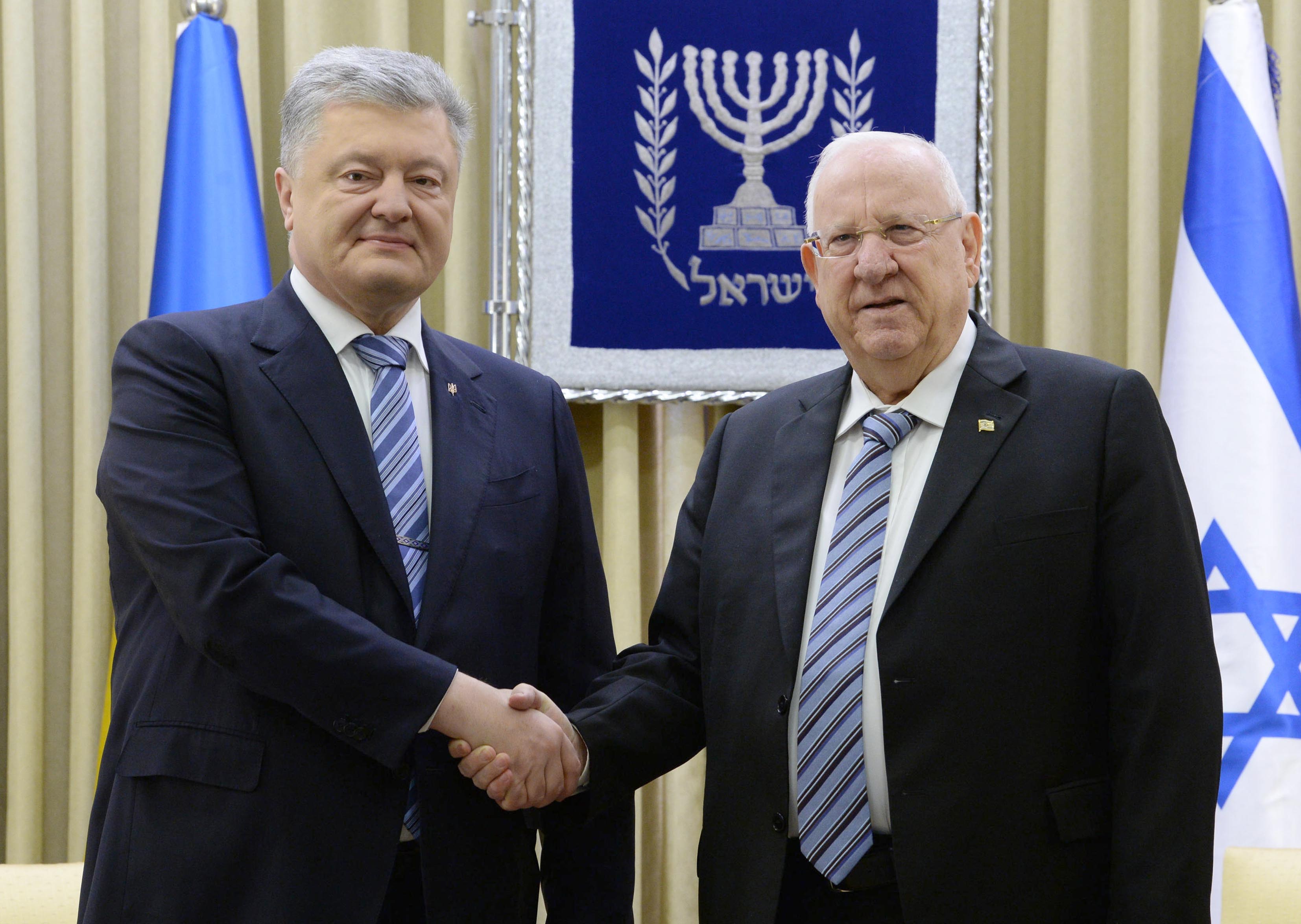 ריבלין לנשיא אוקראינה: "לא נאפשר התבססות איראנית"