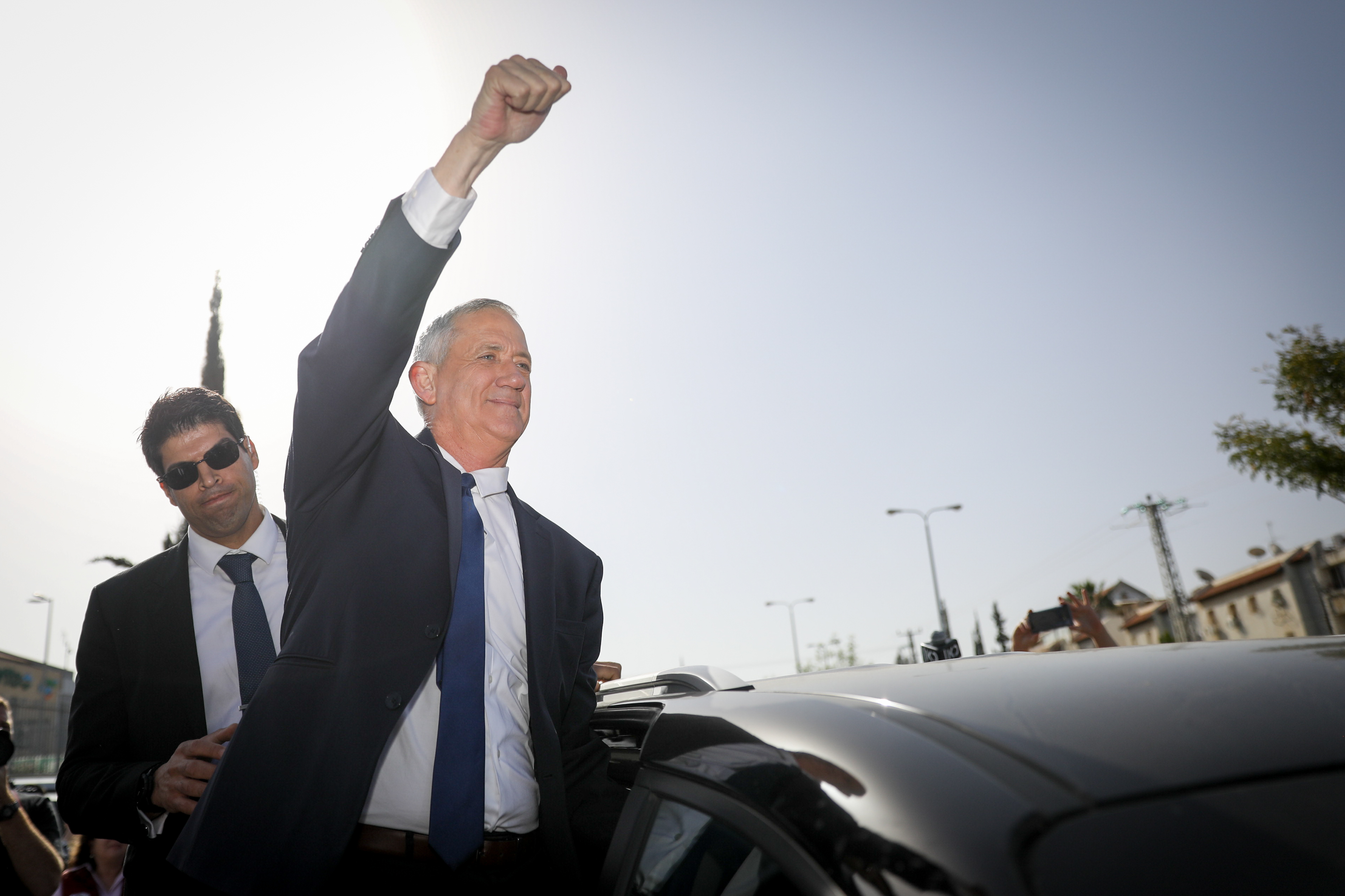 גנץ בקלפי בראש העין: "זהו יום של תקווה"