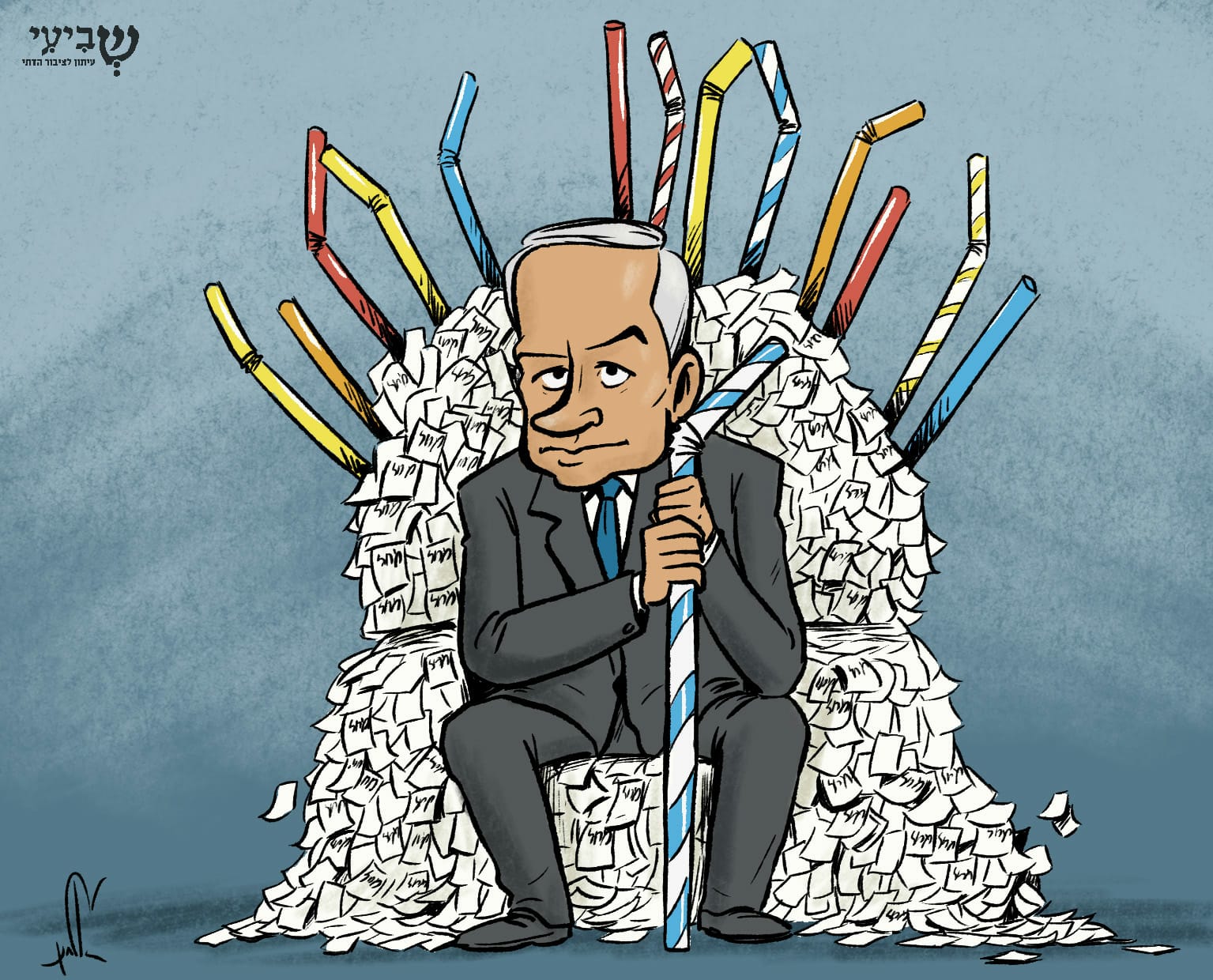 קריקטורה: נתניהו הוא המנצח של משחקי הכס