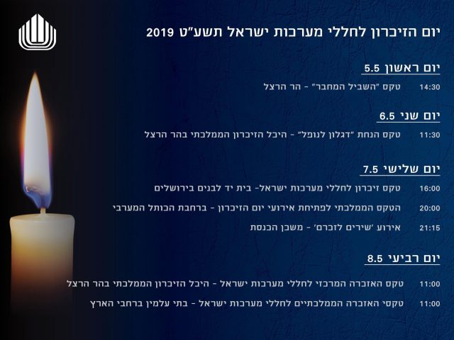 יום הזכרון התשע"ט: 23,741 נופלים במערכות ישראל