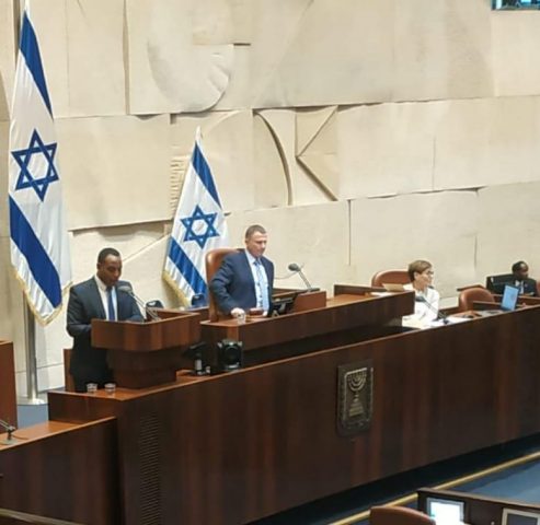 חה"כ גדי יברן בנאום הבכורה (צילמסך- קרדיט חופשי)