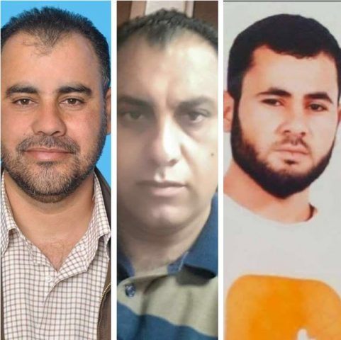 משמאל לימין: אברהים מצפר, חאלד מצפר (אחיו של אברהים) ו מחמד אבו סלים
