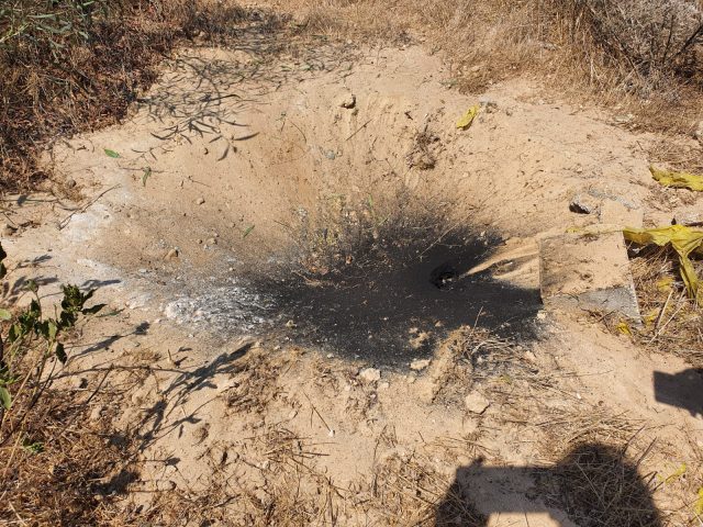 פגיעות הרקטות בשטח פתוח היום