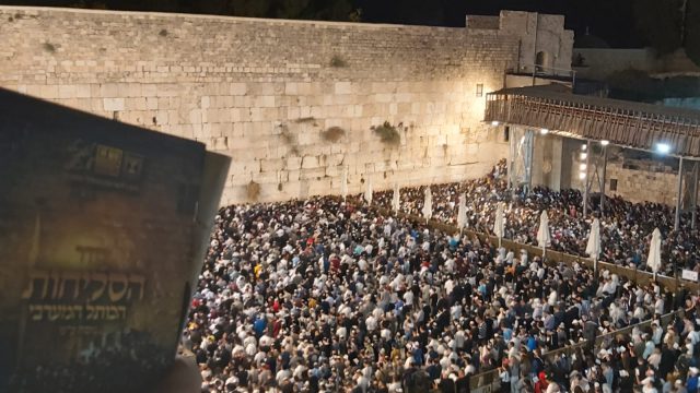 עוצמתי: רבבות בסליחות האחרונות של תשע"ט. צפו