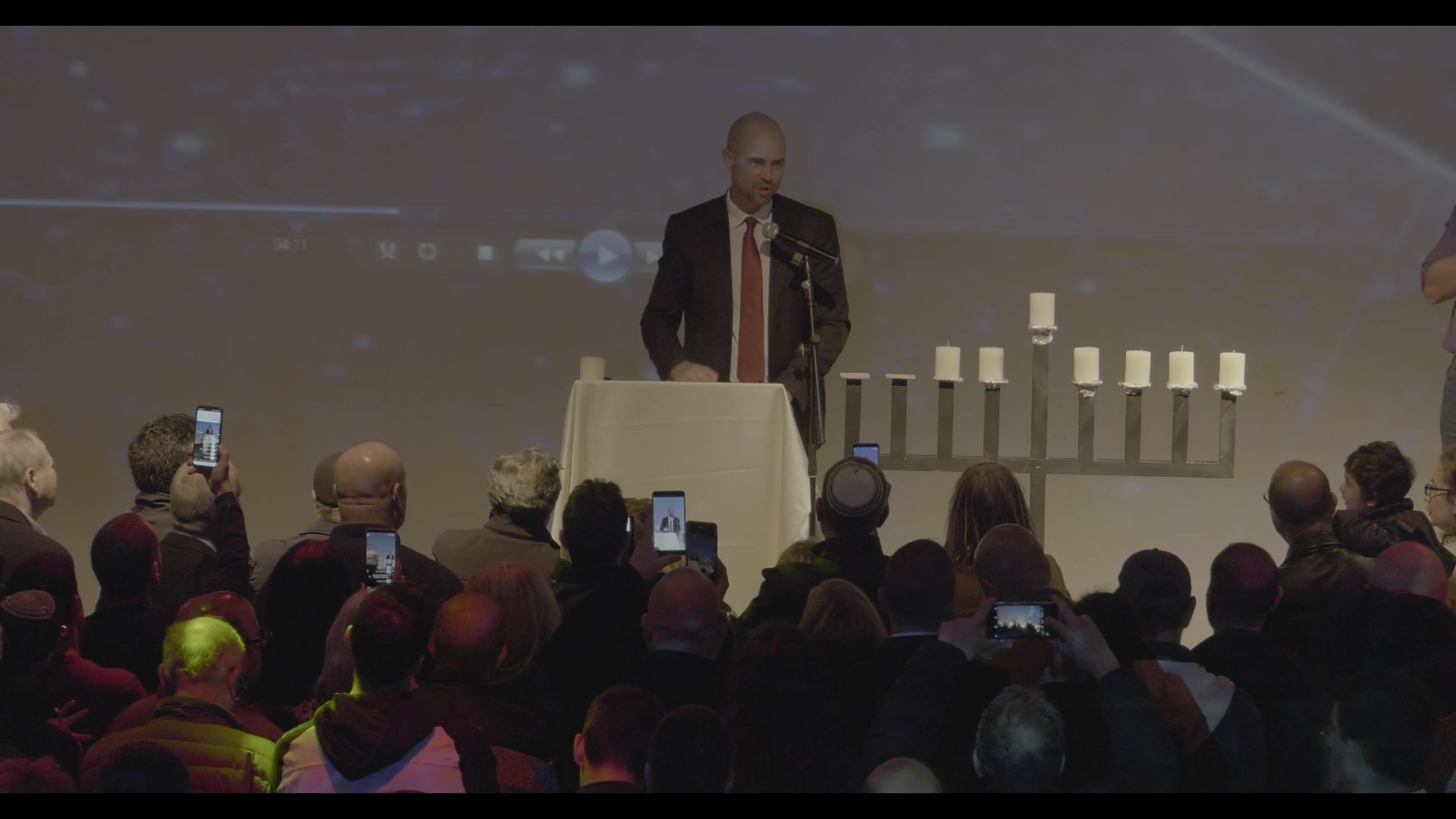 אמיר אוחנה בכנס "הגיע זמן האקטביזם השיפוטי" (קרדיט: יגאל הכט)