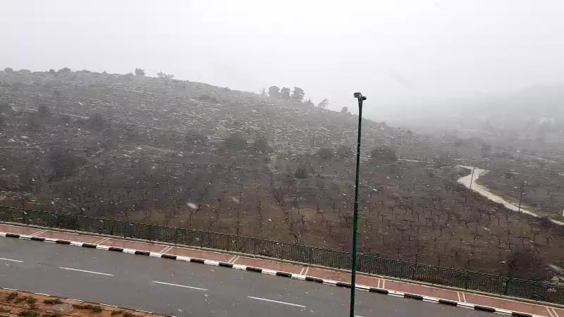 שלג בקרית ארבע מוראיה