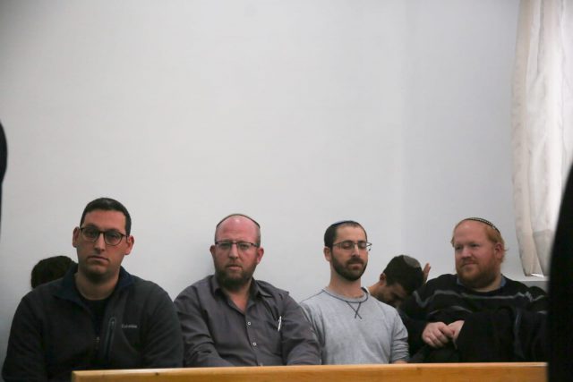 בני משפחתה של ציפי רימל בבית המשפט (חיים גולדברג, סרוגים)