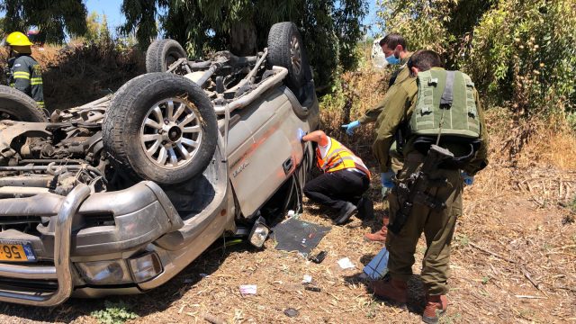 בן 30 נהרג בהתהפכות רכב שטח סמוך למסעדה