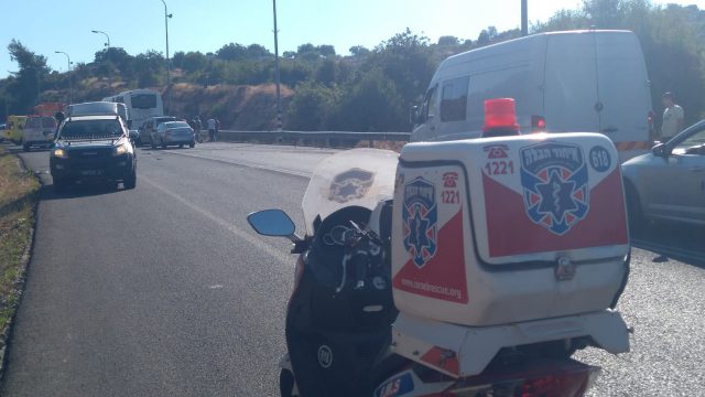 זירת התאונה בכביש 60