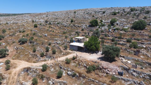 אחד מהמבנים הבלתי חוקיים שבנו הפלסטינים