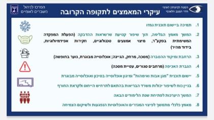 המלצות המל"ל לשרים: 100 נדבקים ליום, 250 קשה