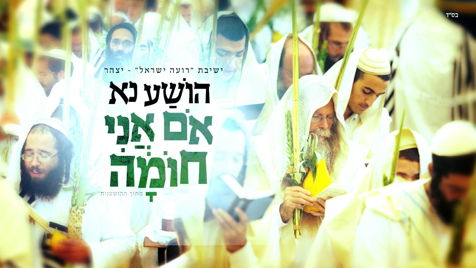 האזינו: ביצוע מחודש להושענא 'אם אני חומה'