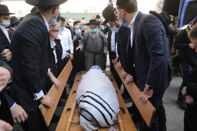 הלווית הרב אהרון חדש (חיים גולדברג)