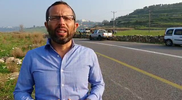 גנץ בזירות הפיגוע בנימין