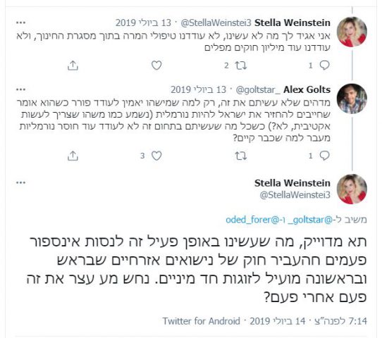 סטלה ויינשטיין על נישואים אזרחיים