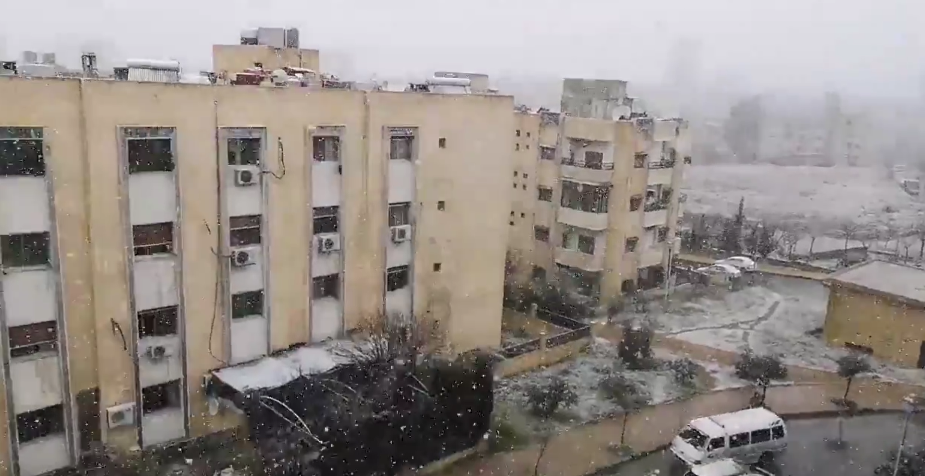 לא רק בישראל: שלג כבד ירד גם בסוריה ולבנון
