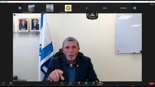 השר רפי פרץ (מתוך הזום של הכנס)
