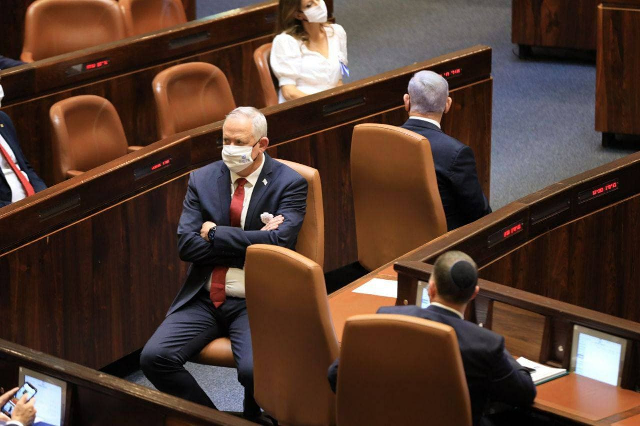 גנץ ונתניהו בהשבעת הכנסת ה-24