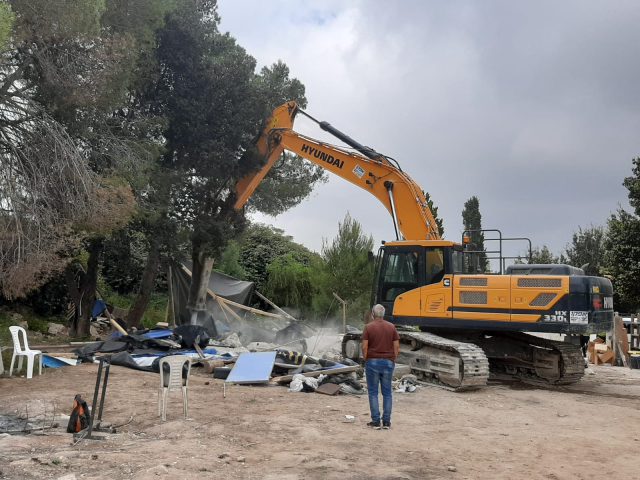 הרס בחומש הבוקר (קרדיט: ישיבת חומש)