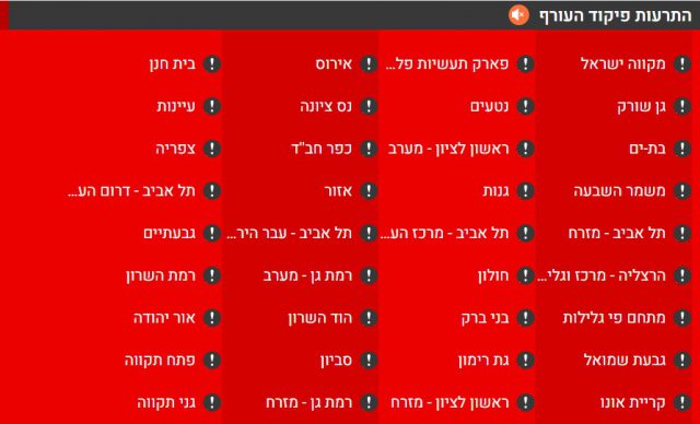 מטח רקטות לעבר גוש דן; רקטה נחתה ליד אילת