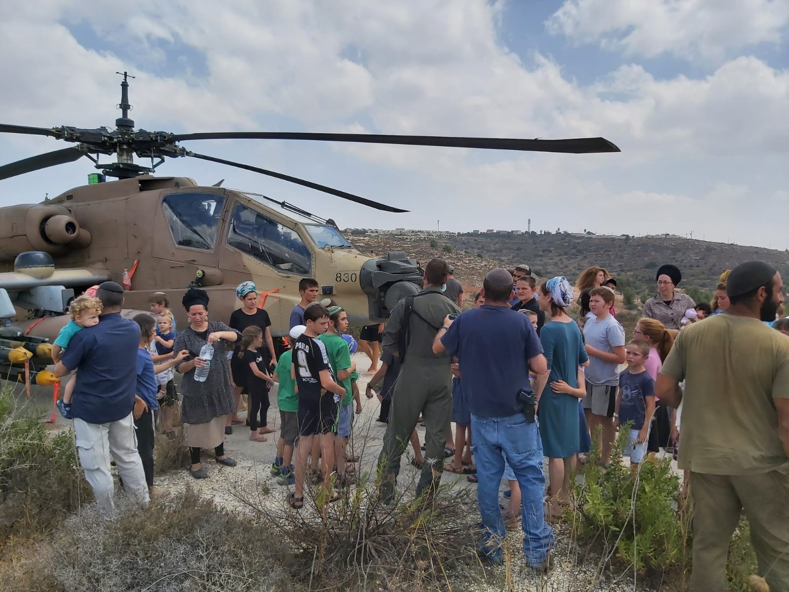 מסוק של חיל האוויר ביצע נחיתת אונס ליד הישוב עלי