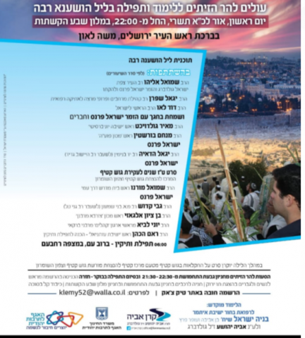 תיקון ליל הושענא רבה. איפה לומדים?