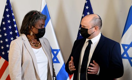 בנט וגרינפילד בפגישתם באו"ם