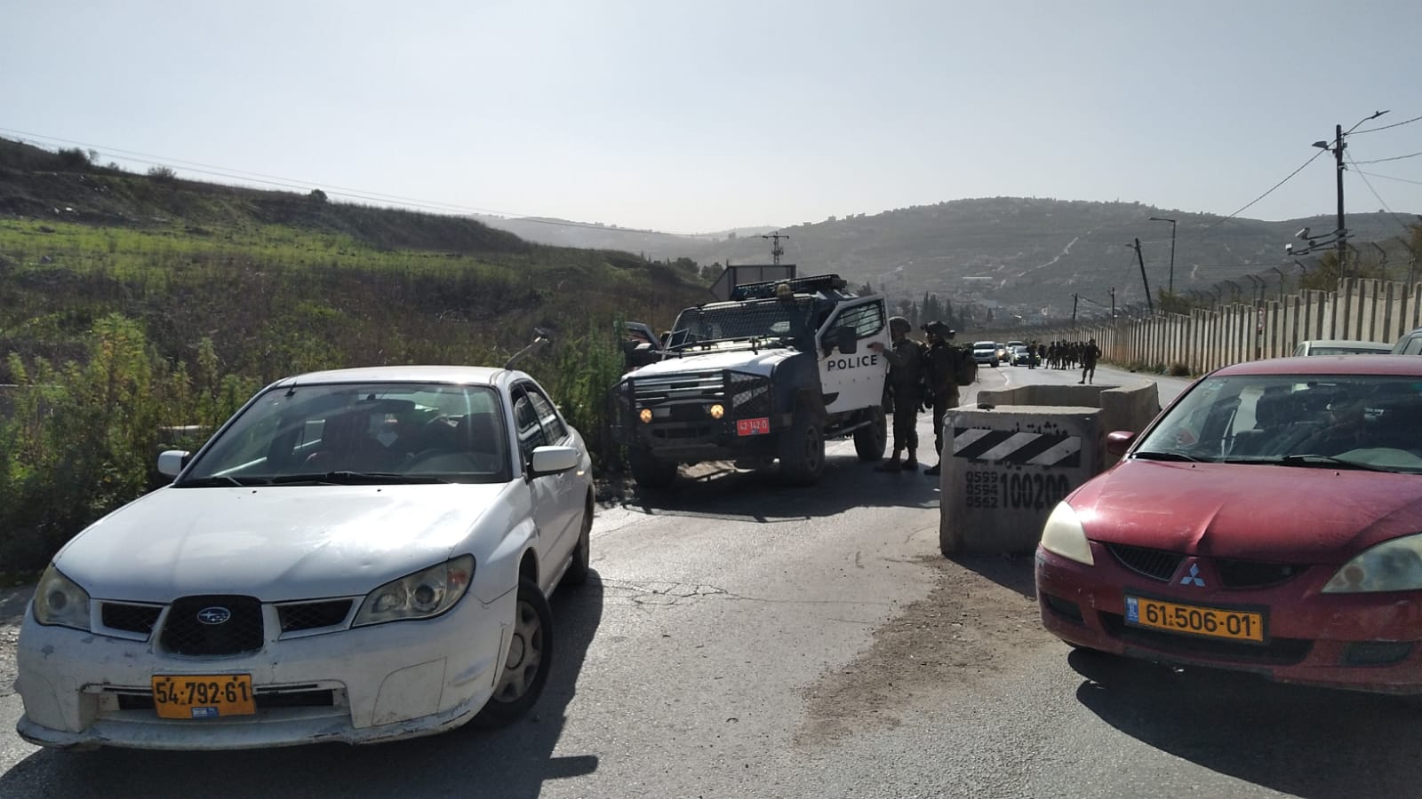 הצבא והמשטרה חוסמים את הכניסה לחומש