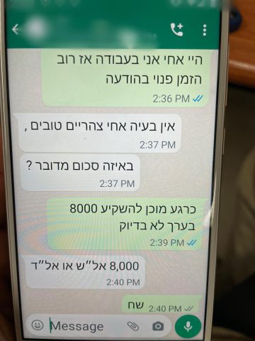 תכתובת של החשודים עם רוכשים פוטנציאלים (באדיבות: דוברות המשטרה)
