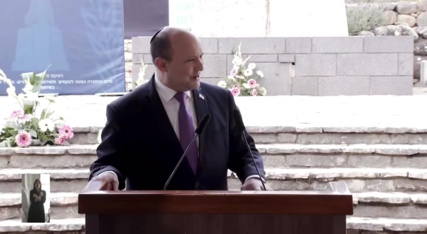 בנט תל חי אירופה אוקראינה רוסיה פליטים. צילום לעמ
