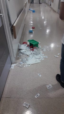 בית החולים בהר הצופים אחרי ההתפרעות (דוברות הדסה)