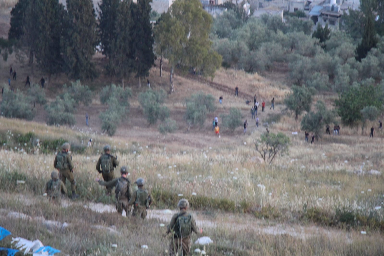 חומש: פורעים ערבים מתעמתים עם חיילי צה"ל